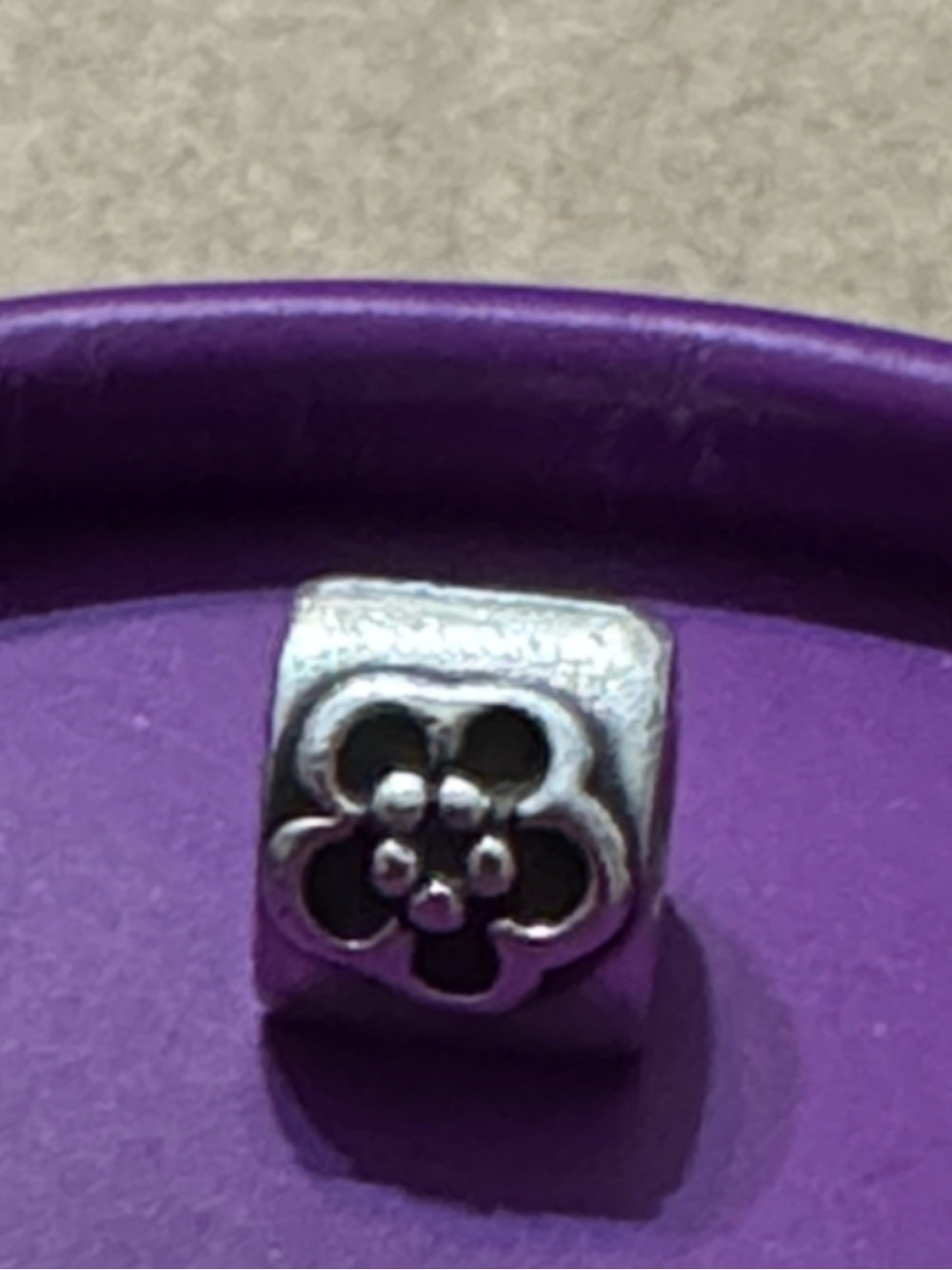 Pandora Silver Floral Cubic Charm